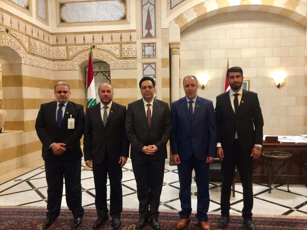 دياب يعد بمتابعة أوضاع اللاجئين الفلسطينيين