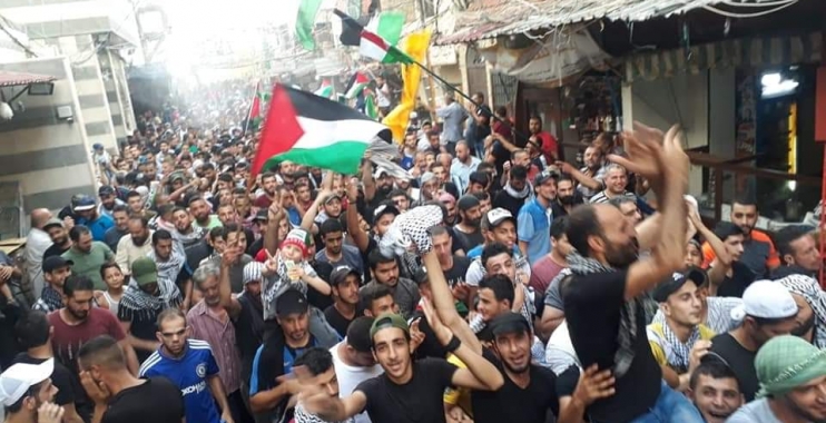 تظاهرة في صيدا للتضامن مع اللاجئين الفلسطينيين