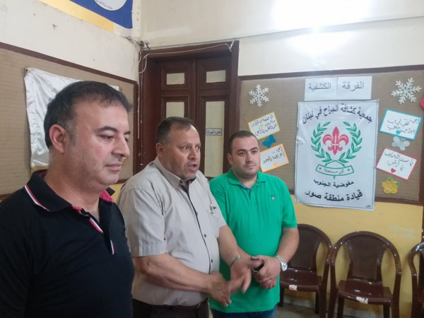 كشافة صور تتسلم خيما من حركة فتح