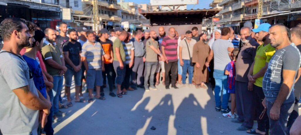 إعتصام ضد الإنفلات الأمني في نهر البارد