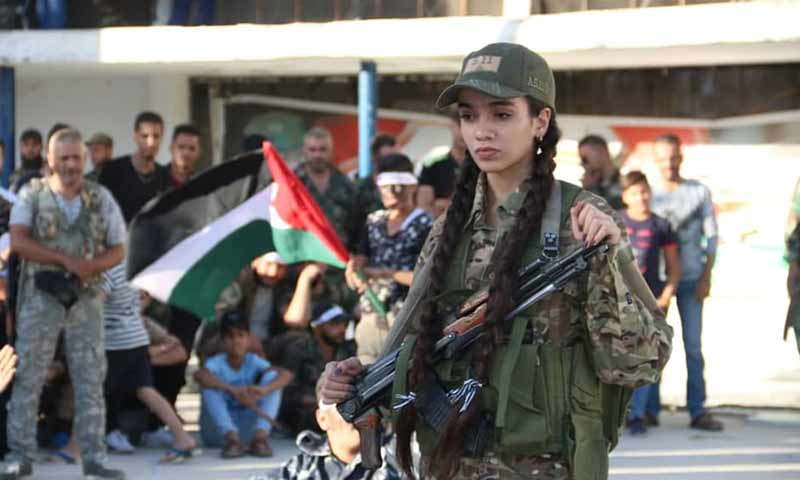عرض عسكري لفلسطين الحرة في اليرموك