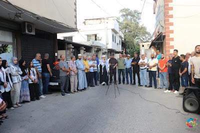 إعتصام في البص للمطالبة بدخول مواد البناء