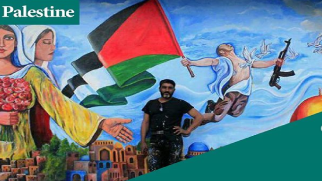 ورشة ملصقات حول القدس في مشهد