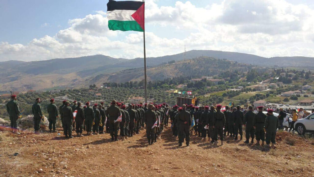 عرض عسكري للسرايا قبالة مستعمرة المطلة