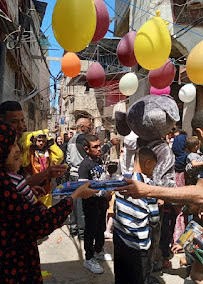 الشباب والرياضة تحتفل بالفطر في المخيمات