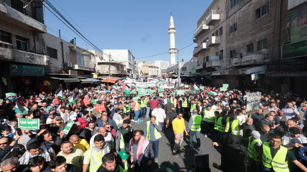 مسيرة وسط عمان غدا لكسر الحصار عن الشعب الفلسطيني