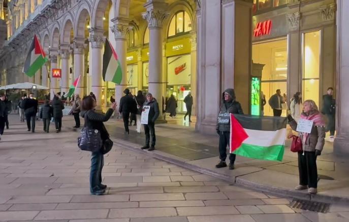 تظاهرة في ميلانو إحتجاجا على مشاركة الكيان في الألعاب الشتوية