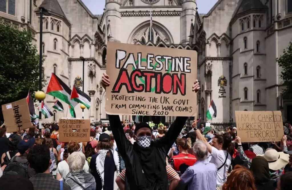 إعلان فلسطين أكشن جماعة إرهابية